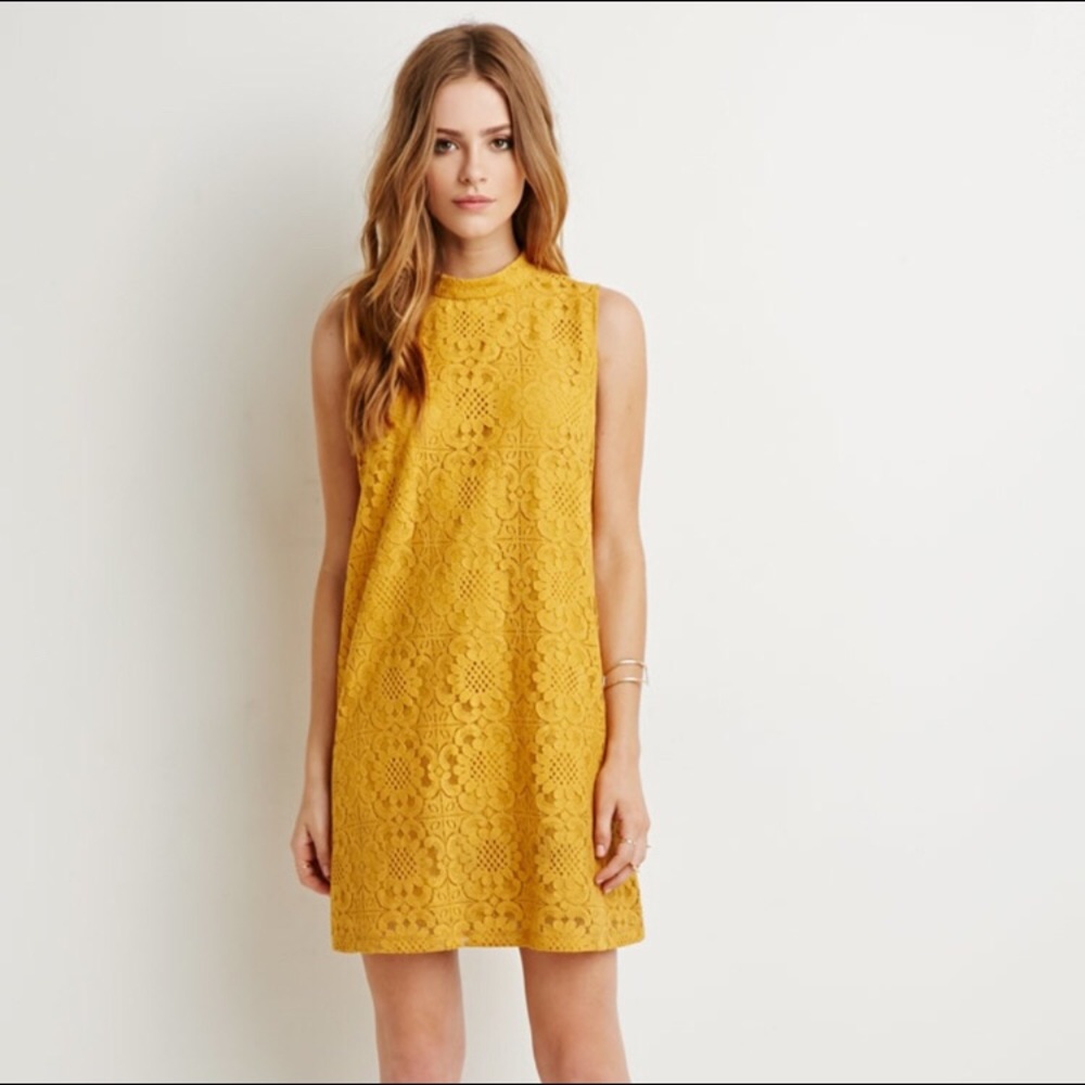 Mustard mod-style dress size M